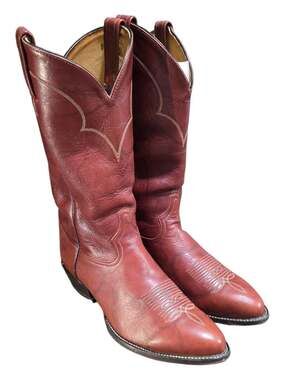 Vintage Tony Lama Brown Leather Western Cowboy Boots Men's Size 11 D